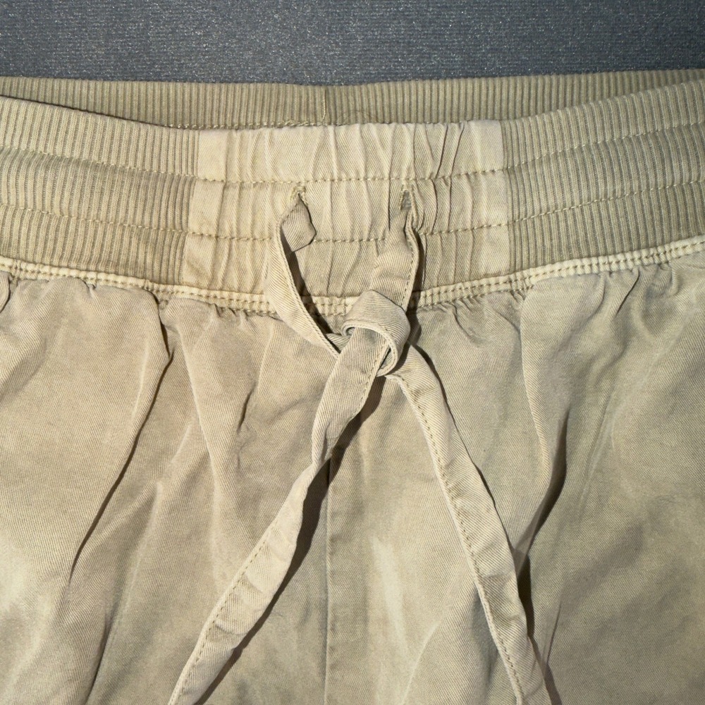 Aerie Women Tan Khaki Cargo Jogger Pants Size S 100% Lyocell Elastic Waist Cuff - Picture 11 of 12